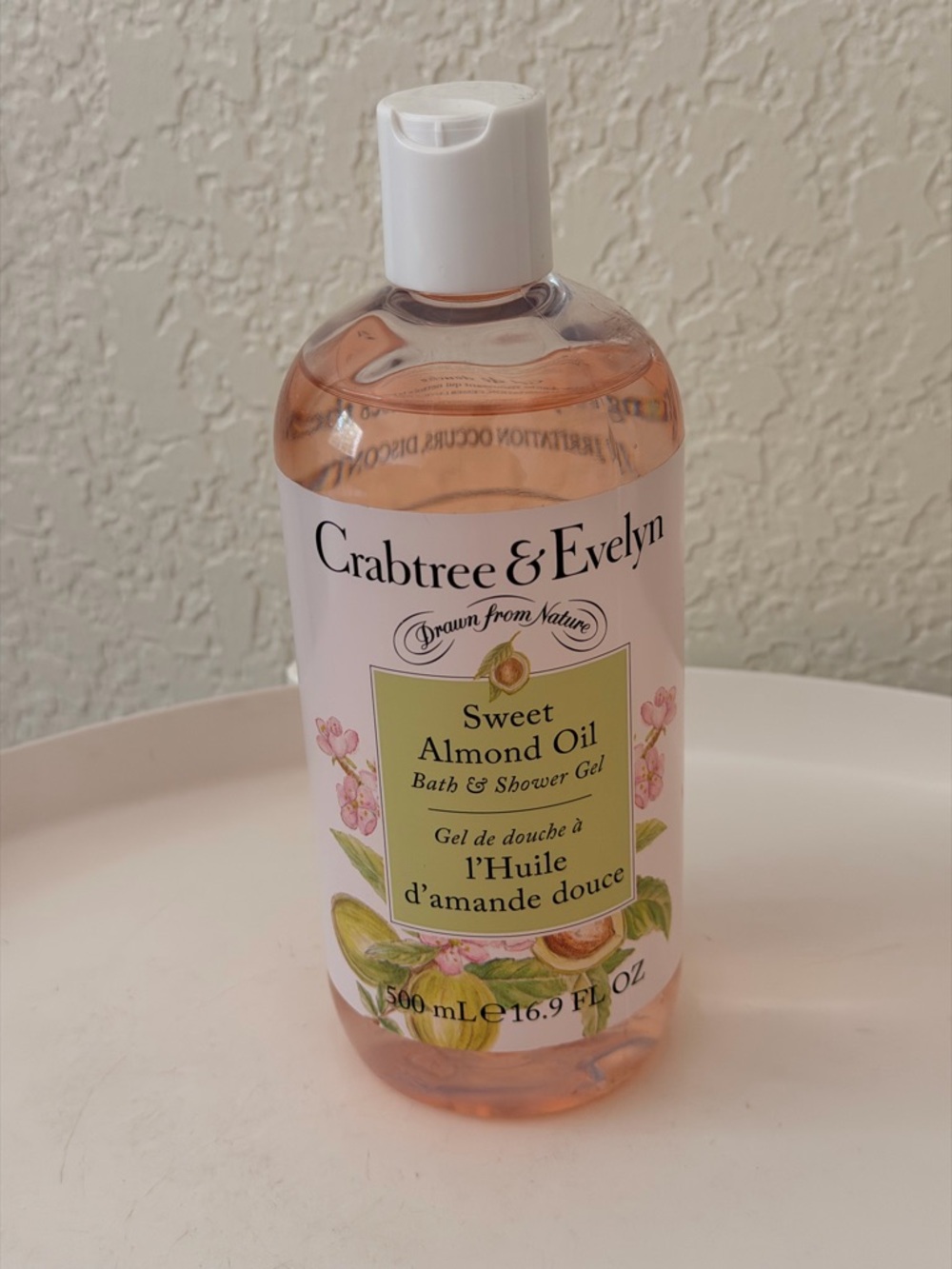 Crabtree & Evelyn Sweet Almond Oil Bath & Shower Gel 500ml Jumbo Size New